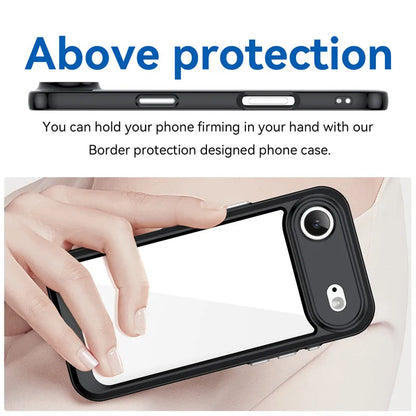 For iPhone 17 Air Case For Apple iPhone 17 Air iPhone 17 Pro Max Cover TPU Clear PC + Silicone Shockproof Protective Phone Cover