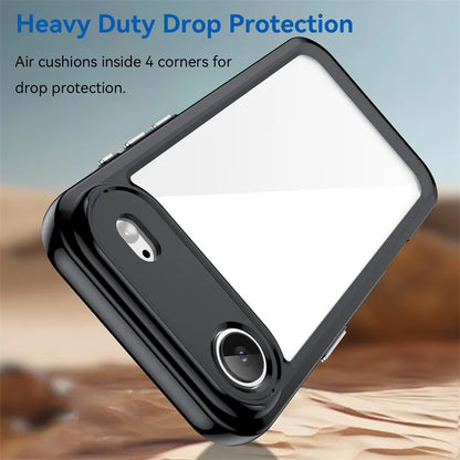 For iPhone 17 Air Case For Apple iPhone 17 Air iPhone 17 Pro Max Cover TPU Clear PC + Silicone Shockproof Protective Phone Cover