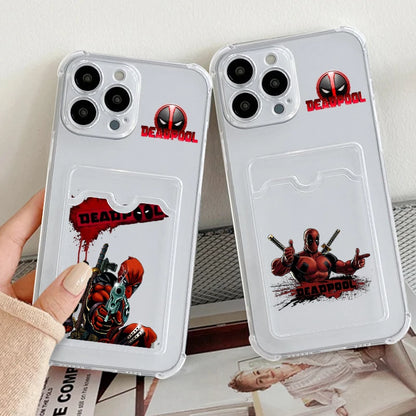 Marvel Deadpool Funny Cool Card Holder Phone cover For iPhone