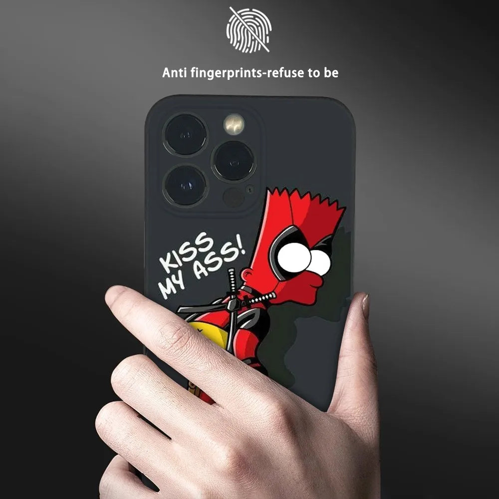 The Simpsons Deadpool Funny Phone Case For iPhone