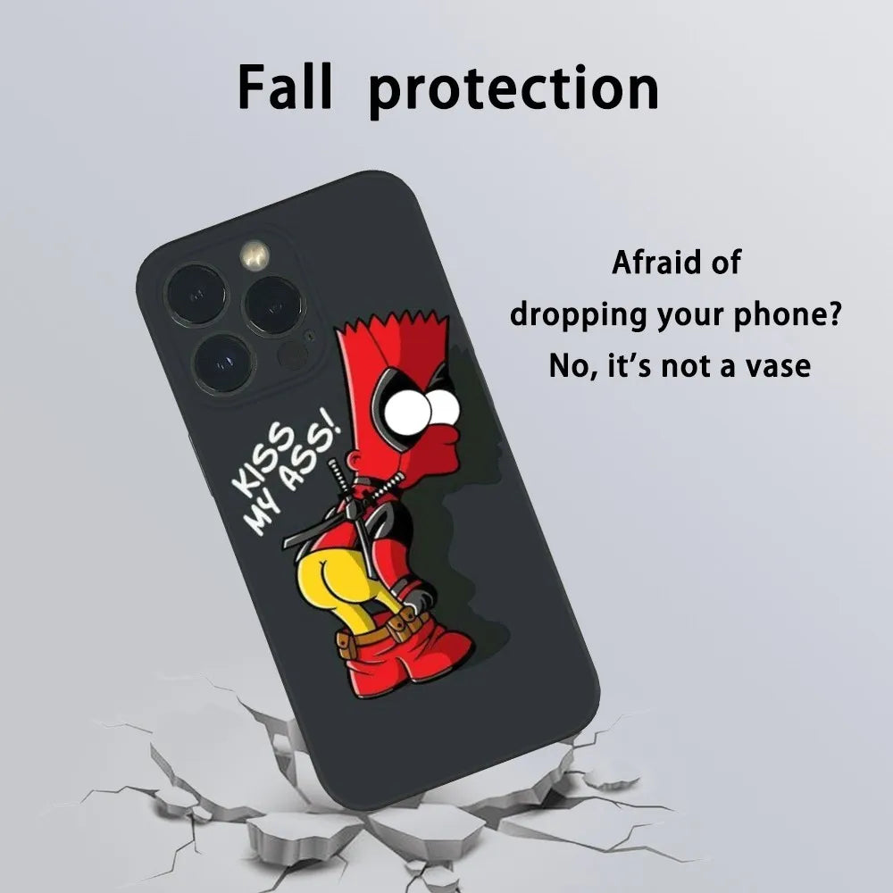 The Simpsons Deadpool Funny Phone Case For iPhone