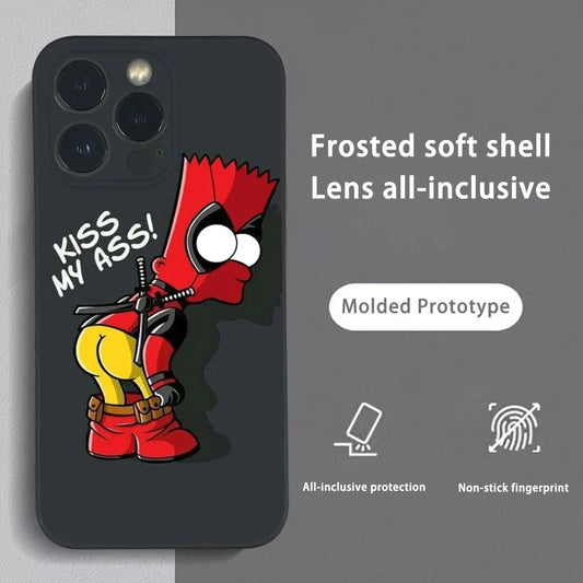 The Simpsons Deadpool Funny Phone Case For iPhone