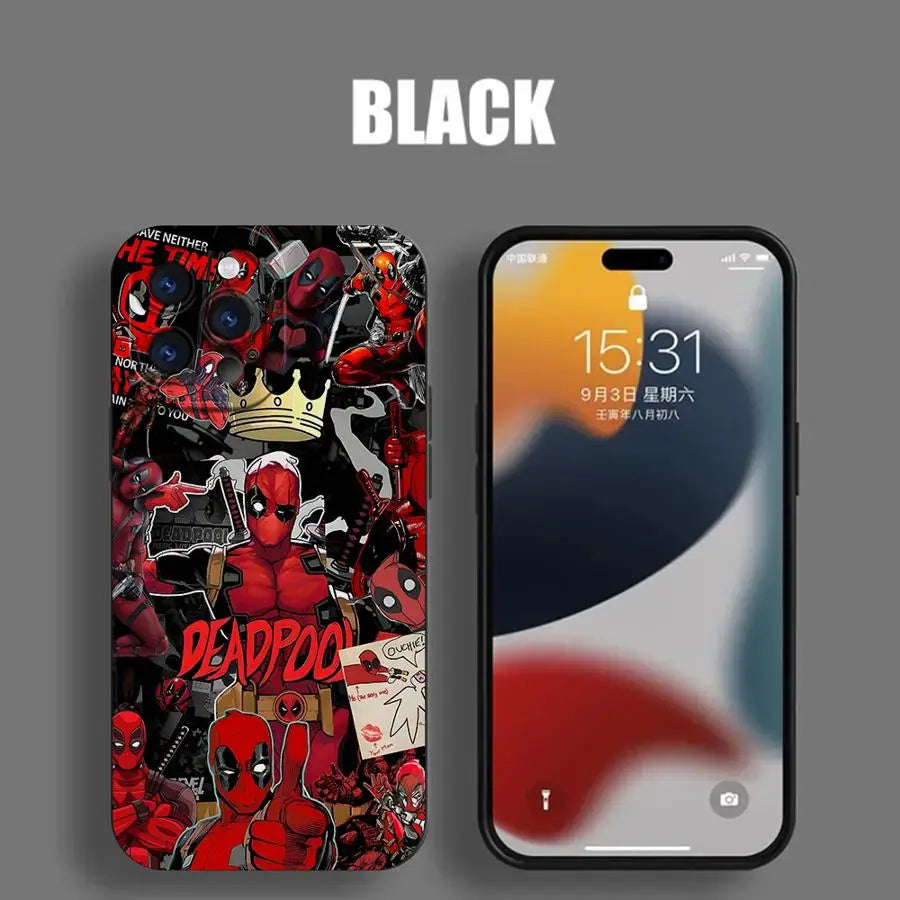 Marvel Deadpool Crown Back Cover Phone Case for iPhone