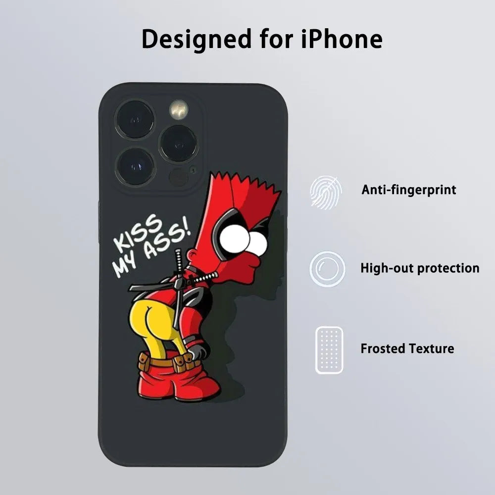 The Simpsons Deadpool Funny Phone Case For iPhone