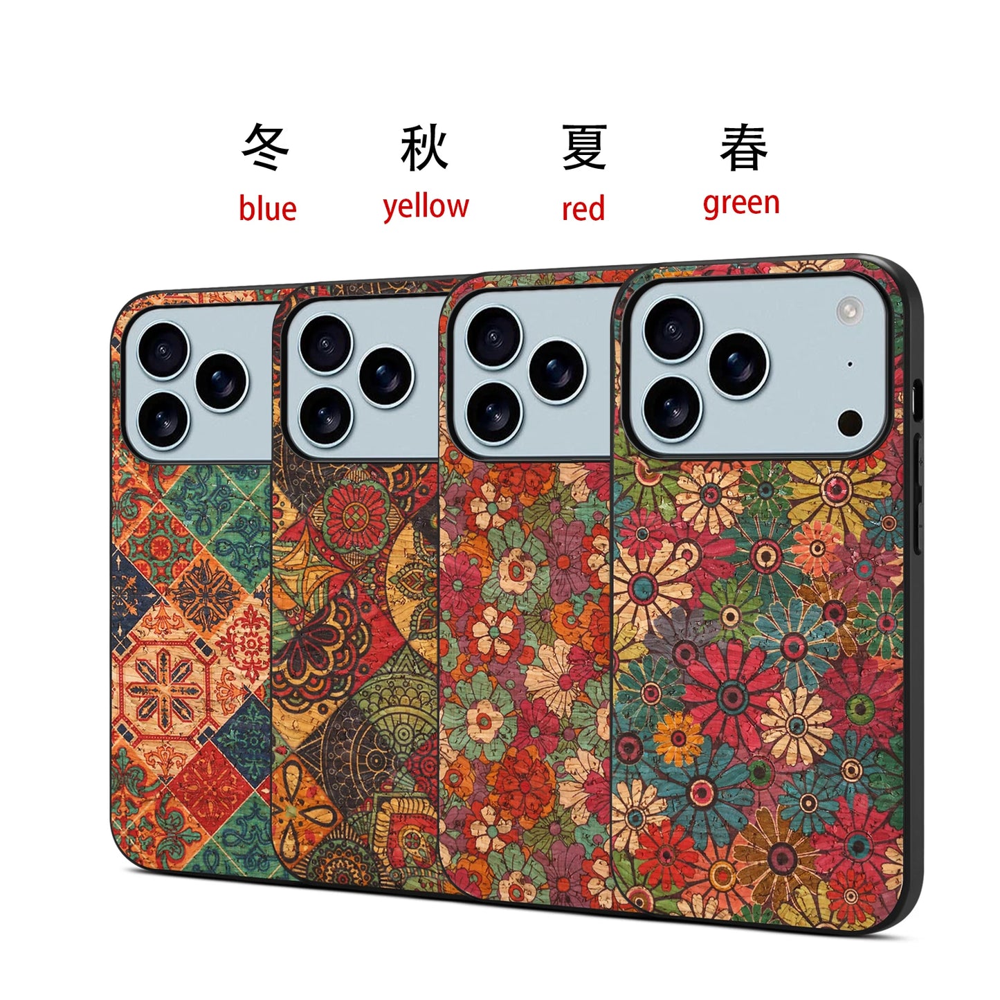 iPhone 17 Pro, Promax Luxury Retro Flower Pattern Leather Case