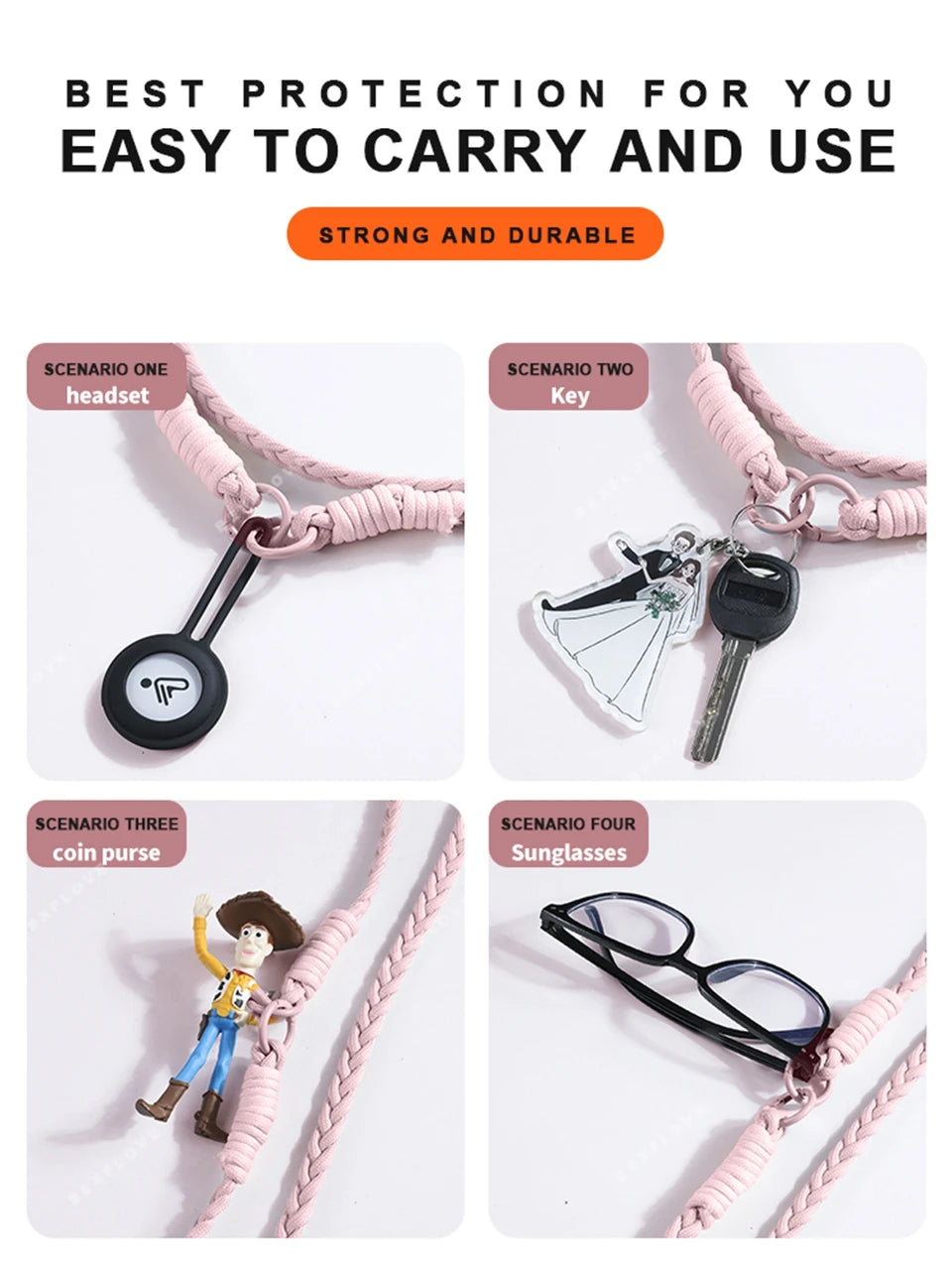 Lanyard Liquid Silicone Phone Case For iPhone