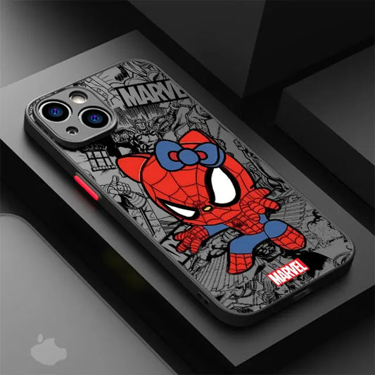 Marvel Spiderman Hello Kitty Cover Phone Case for iPhone