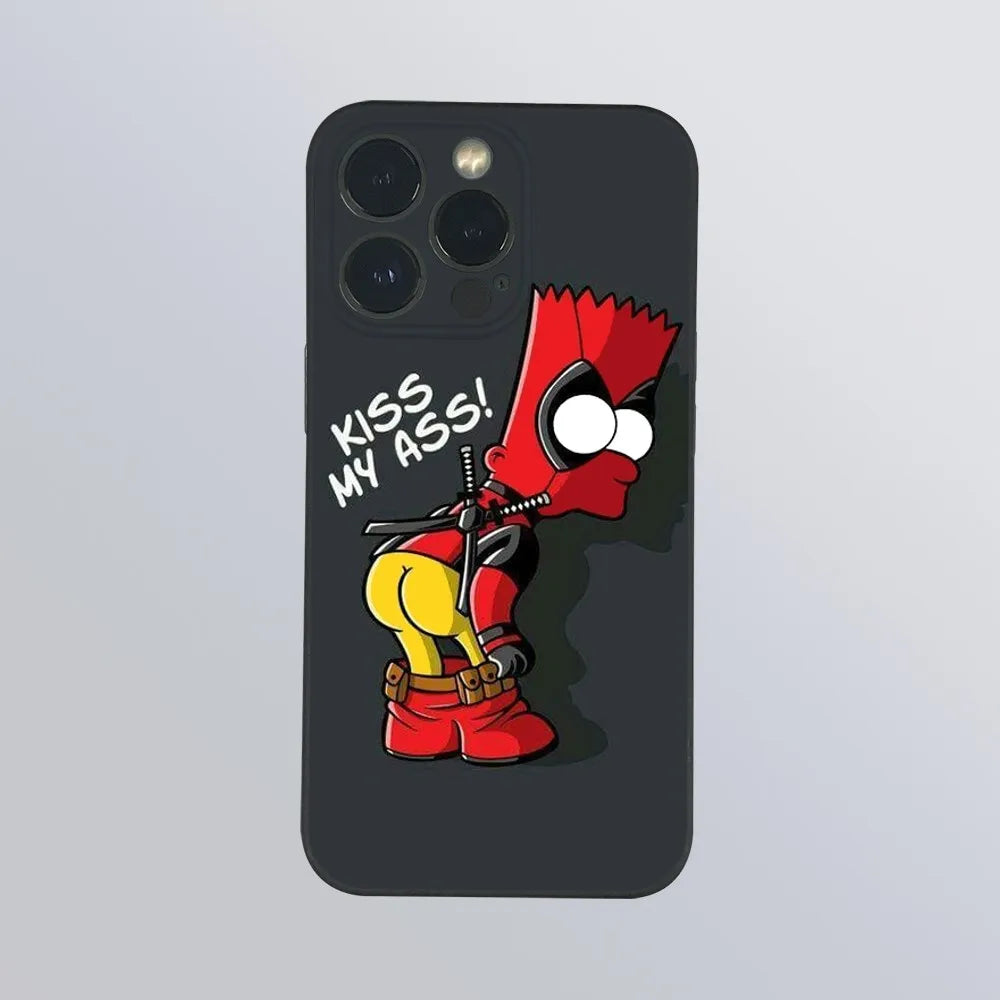 The Simpsons Deadpool Funny Phone Case For iPhone