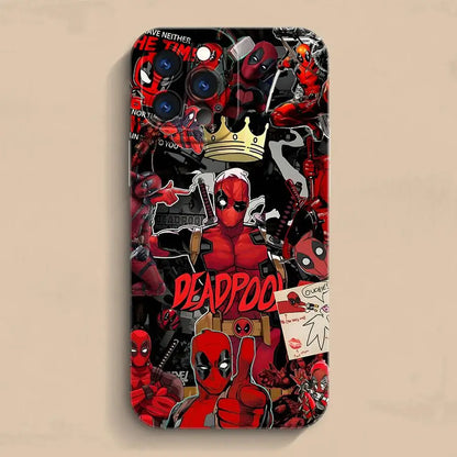 Marvel Deadpool Crown Back Cover Phone Case for iPhone