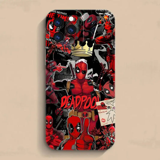 Marvel Deadpool Crown Back Cover Phone Case for iPhone
