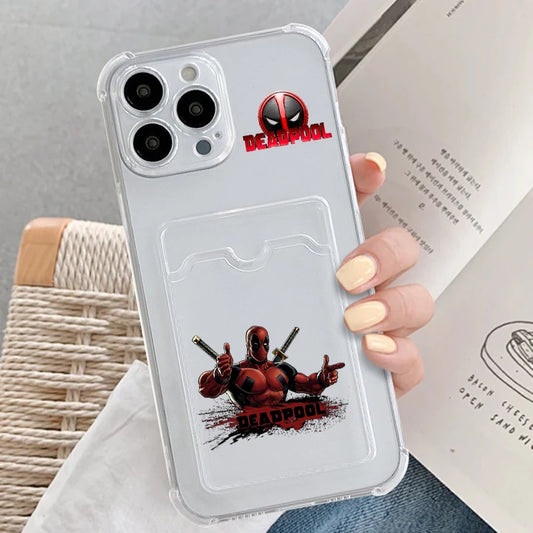 Marvel Deadpool Funny Cool Card Holder Phone cover For iPhone
