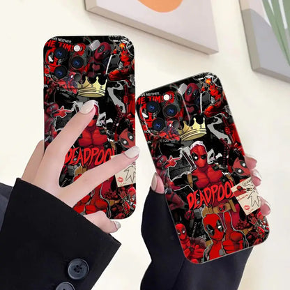 Marvel Deadpool Crown Back Cover Phone Case for iPhone