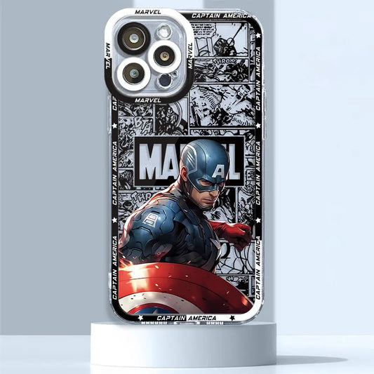 Marvel Captain-America Phone magnetic charging Case for Apple iPhone