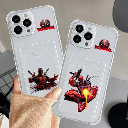Marvel Deadpool Funny Cool Card Holder Phone cover For iPhone