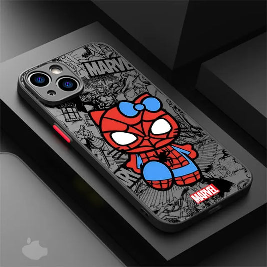 Marvel Spiderman Hello Kitty Cover Phone Case for iPhone
