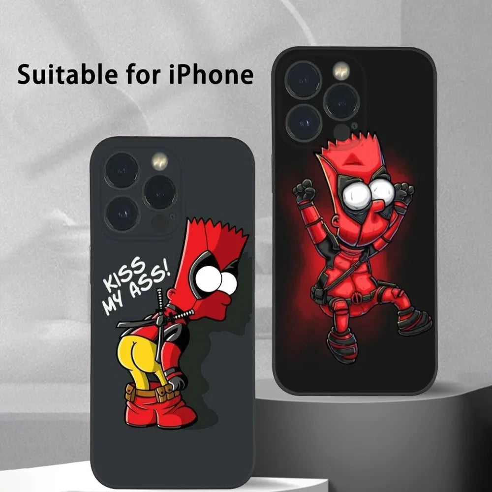 The Simpsons Deadpool Funny Phone Case For iPhone
