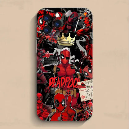 Marvel Deadpool Crown Back Cover Phone Case for iPhone