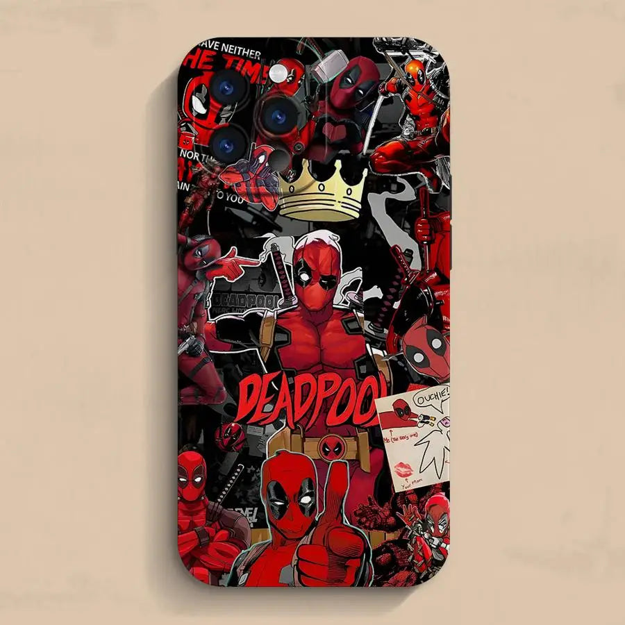 Marvel Deadpool Crown Back Cover Phone Case for iPhone