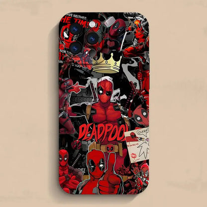 Marvel Deadpool Crown Back Cover Phone Case for iPhone