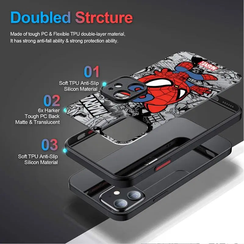 Marvel Spiderman Hello Kitty Cover Phone Case for iPhone