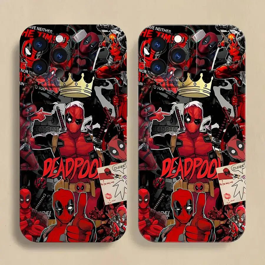 Marvel Deadpool Crown Back Cover Phone Case for iPhone