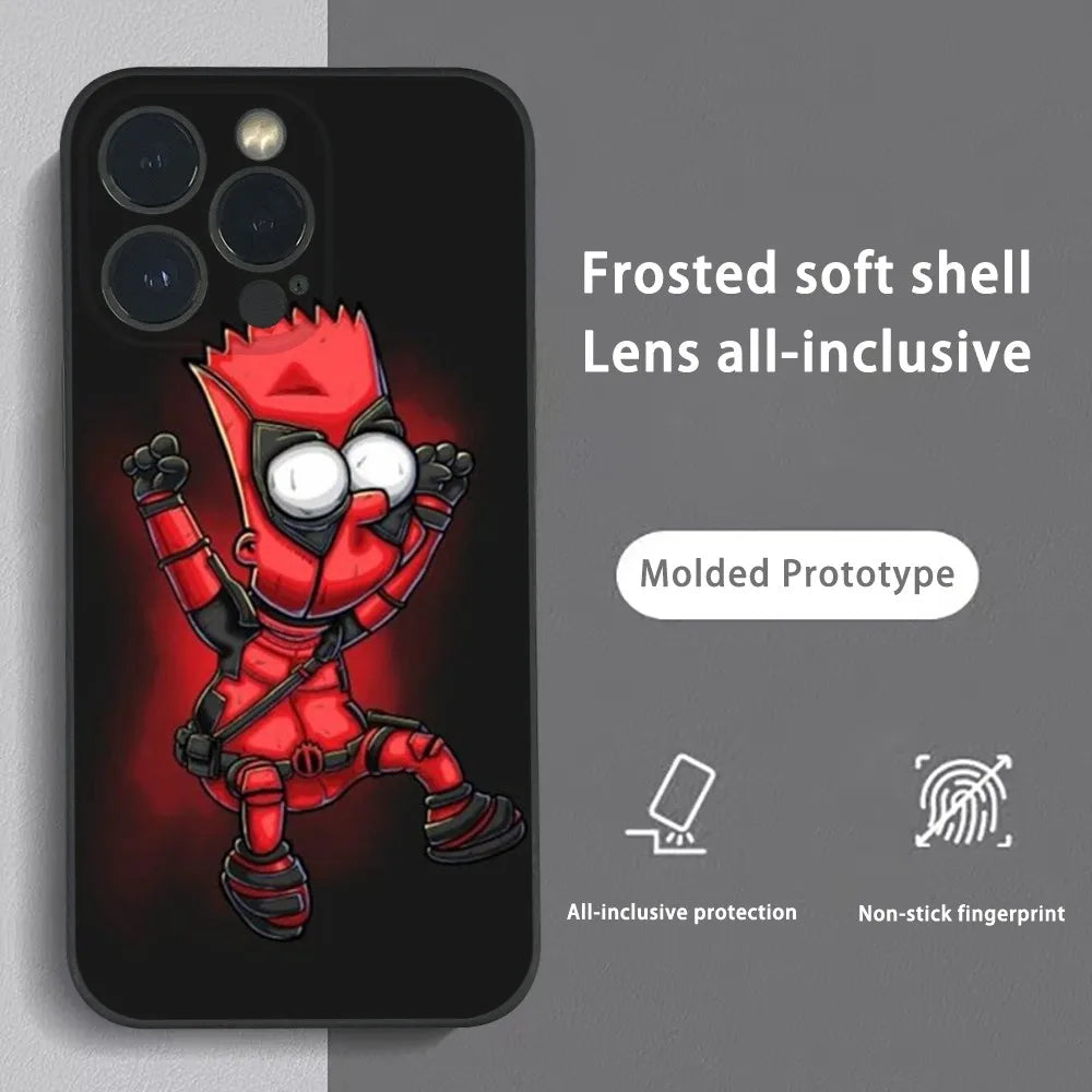 The Simpsons Deadpool Funny Phone Case For iPhone